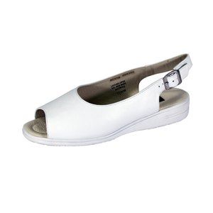 👡24 Hour Comfort Connie Women's Wide Width Comfort Slingback Leather Sandals 👡